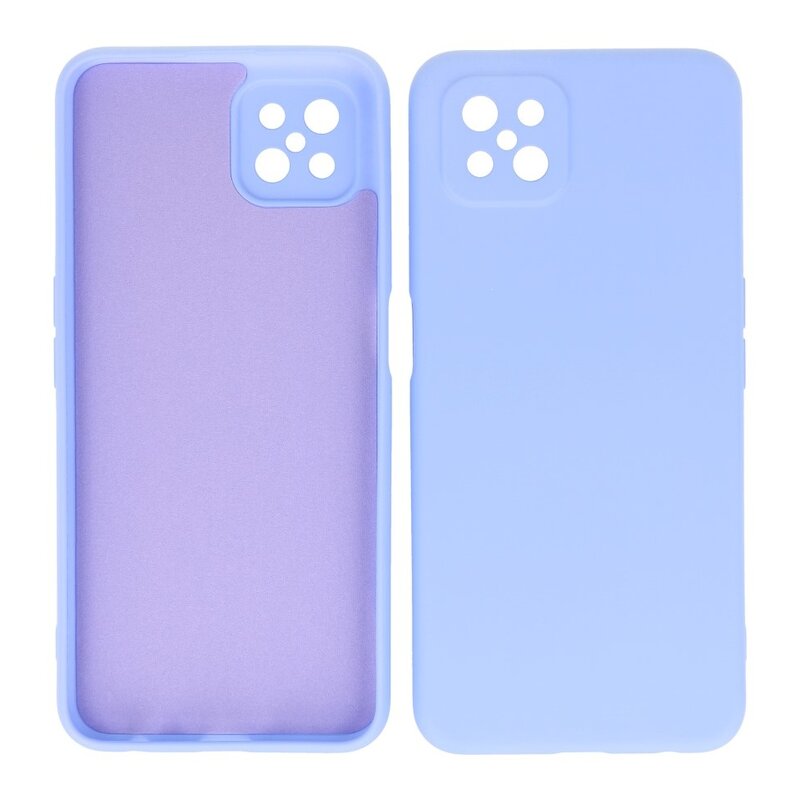 2,0 mm tyk mode farve TPU taske til Oppo Reno 4 Z - A92s Lilla