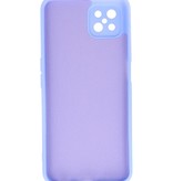 Carcasa de TPU de color de moda de 2.0 mm de grosor para Oppo Reno 4 Z - A92s Púrpura