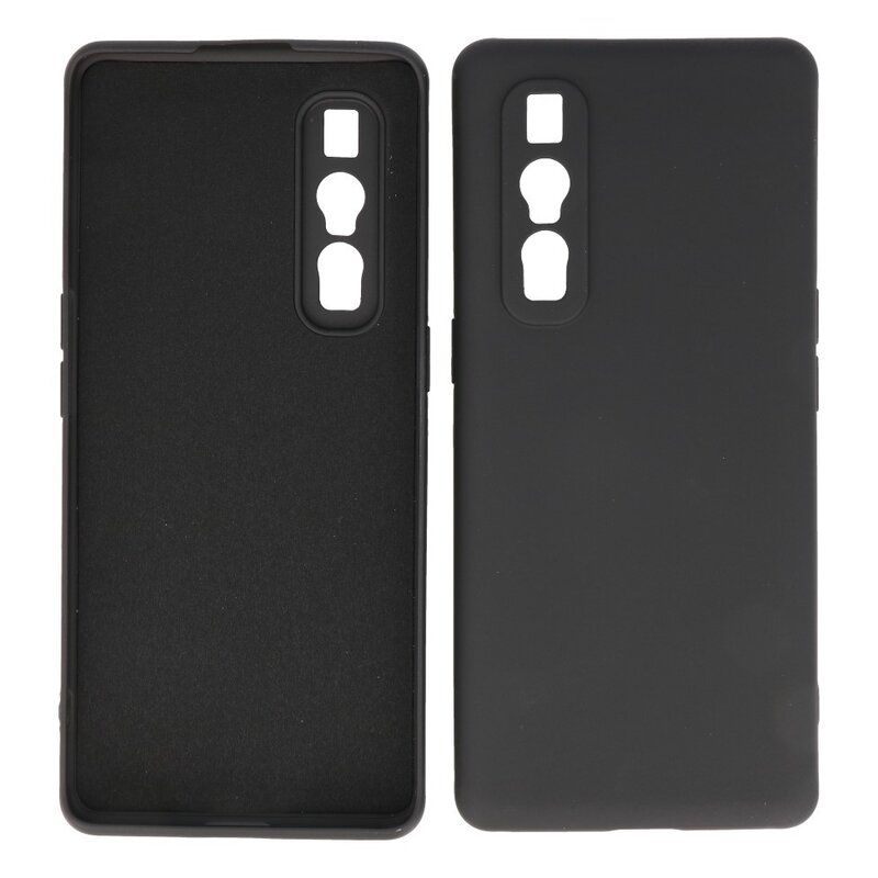 2,0 mm tyk mode farve TPU taske til Oppo Find X2 Pro sort