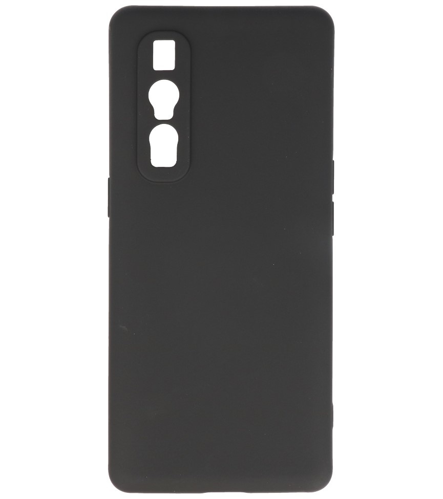Coque en TPU couleur tendance de 2,0 mm d'épaisseur pour Oppo Find X2 Pro Black