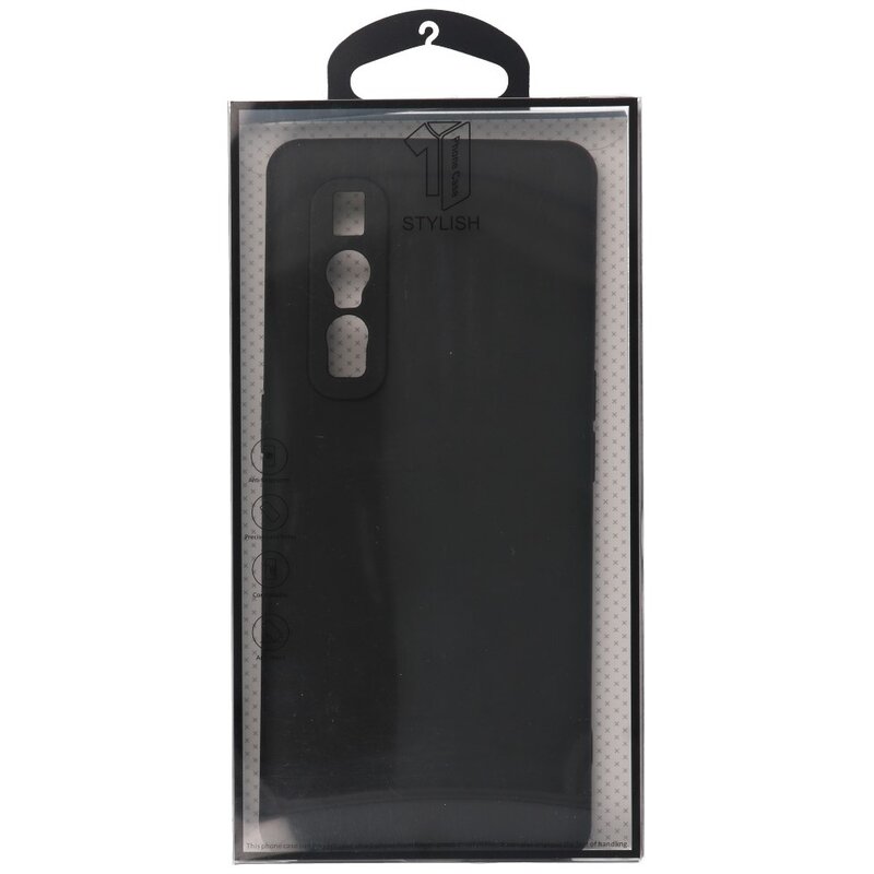 2,0 mm tyk mode farve TPU taske til Oppo Find X2 Pro sort