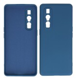 2,0 mm tyk mode farve TPU taske til Oppo Find X2 Pro Navy