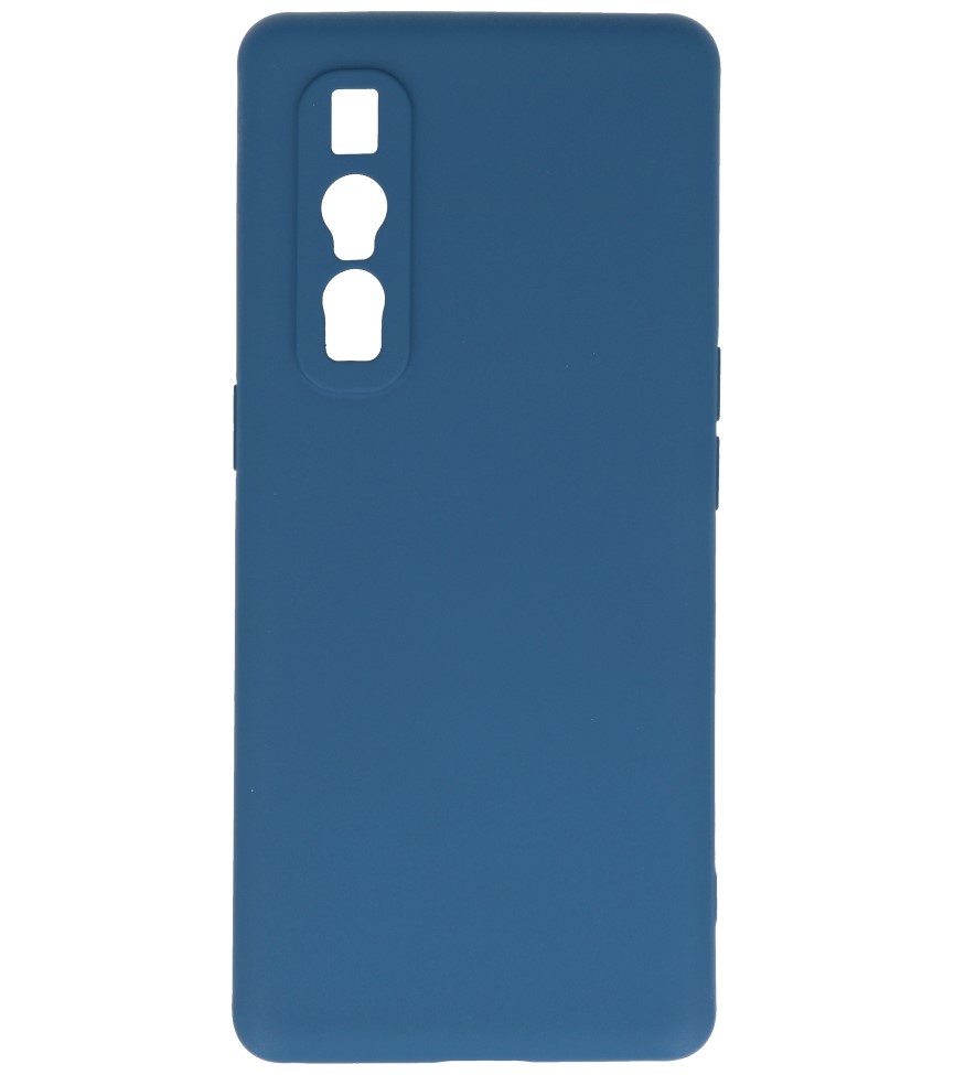 2,0 mm tyk mode farve TPU taske til Oppo Find X2 Pro Navy