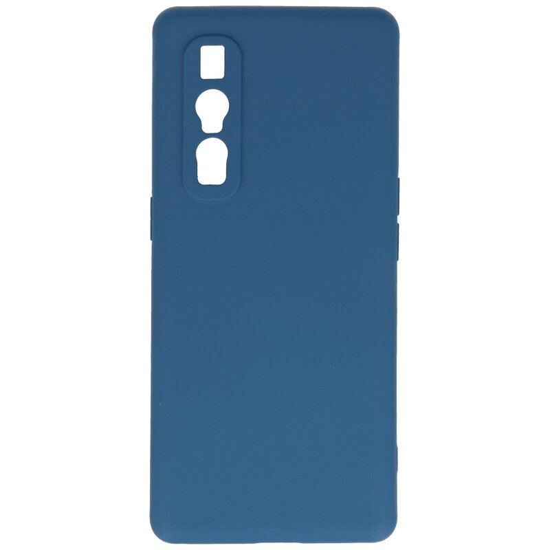2,0 mm tyk mode farve TPU taske til Oppo Find X2 Pro Navy