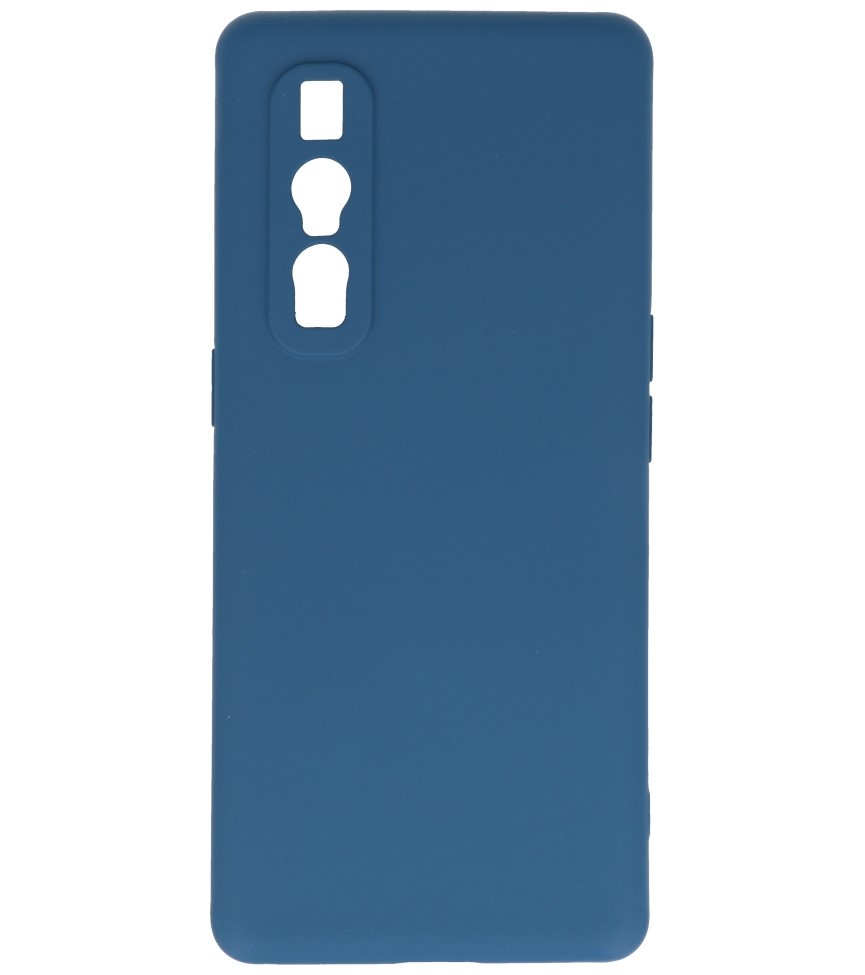 Estuche de TPU de color de moda de 2.0 mm de grosor para Oppo Find X2 Pro Navy