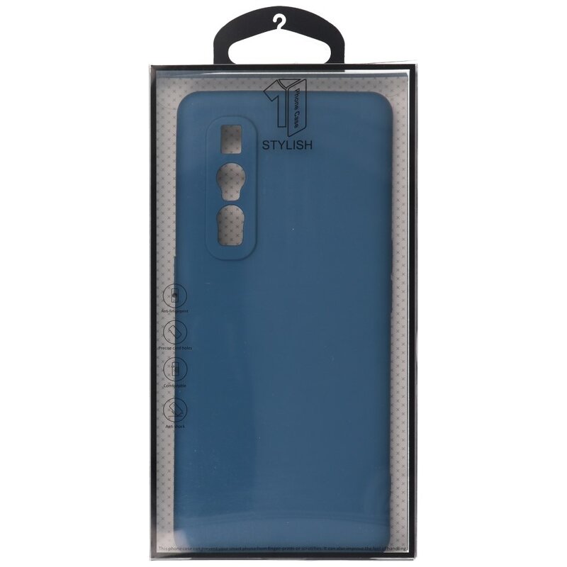 Custodia in TPU color moda spessa 2,0 mm per Oppo Find X2 Pro Navy