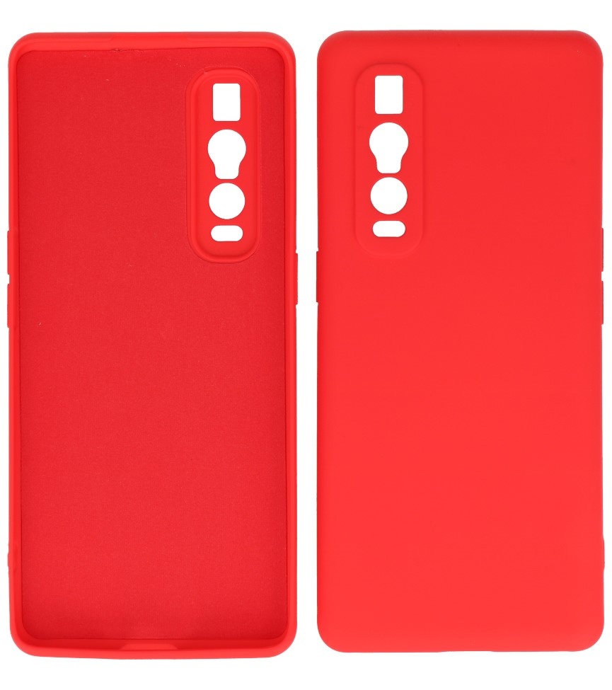 Custodia in TPU color moda spessa 2,0 mm per Oppo Find X2 Pro Red