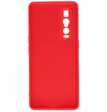 Estuche de TPU de color de moda grueso de 2.0 mm para Oppo Find X2 Pro Rojo