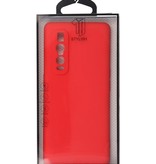 Estuche de TPU de color de moda grueso de 2.0 mm para Oppo Find X2 Pro Rojo