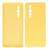 2,0 mm tyk mode farve TPU taske til Oppo Find X2 Pro gul