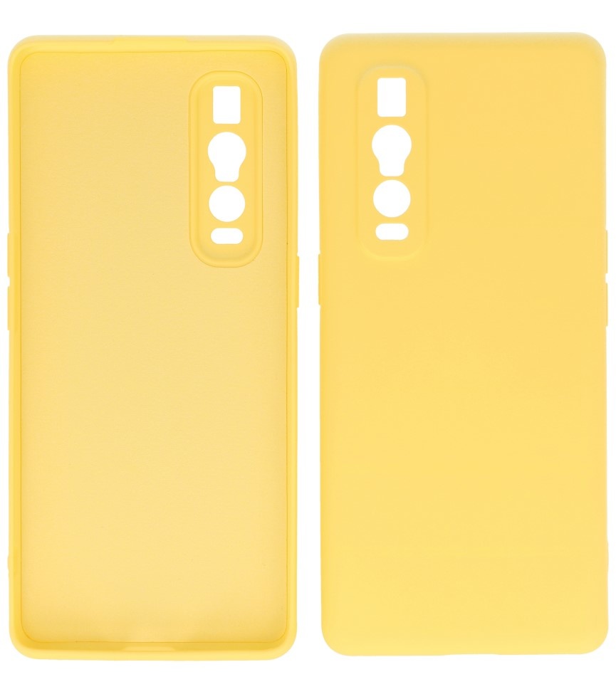 2,0 mm dickes Modefarben-TPU-Gehäuse für Oppo Find X2 Pro Yellow