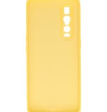 Coque en TPU couleur tendance de 2,0 mm d'épaisseur pour Oppo Find X2 Pro Jaune