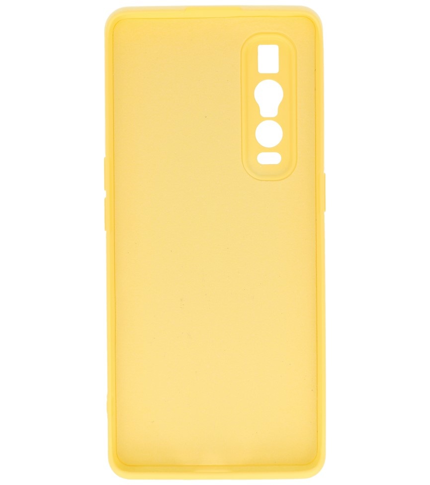 2,0 mm tyk mode farve TPU taske til Oppo Find X2 Pro gul