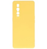 2,0 mm tyk mode farve TPU taske til Oppo Find X2 Pro gul
