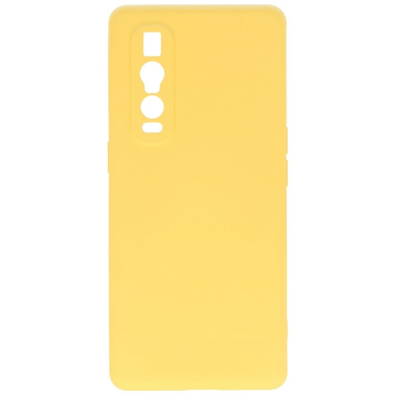 Custodia in TPU di colore moda spesso 2,0 mm per Oppo Find X2 Pro Yellow