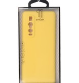 2,0 mm tyk mode farve TPU taske til Oppo Find X2 Pro gul