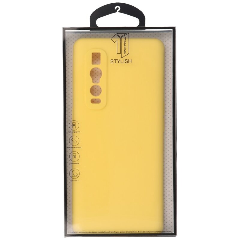 Custodia in TPU di colore moda spesso 2,0 mm per Oppo Find X2 Pro Yellow