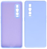 2.0mm Dikke Fashion Color TPU Hoesje voor Oppo Find X2 Pro Paars