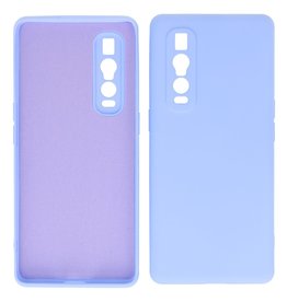 2,0 mm dicke Modefarbe TPU-Gehäuse Oppo Find X2 Pro Purple