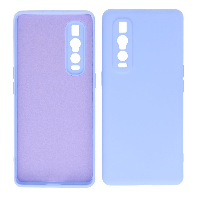 2.0mm Thick Fashion Color TPU Case for Oppo Find X2 Pro Purple