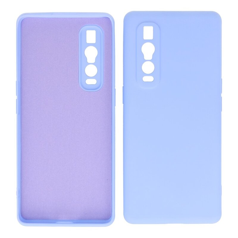 Custodia in TPU di colore moda spesso 2,0 mm per Oppo Find X2 Pro Purple