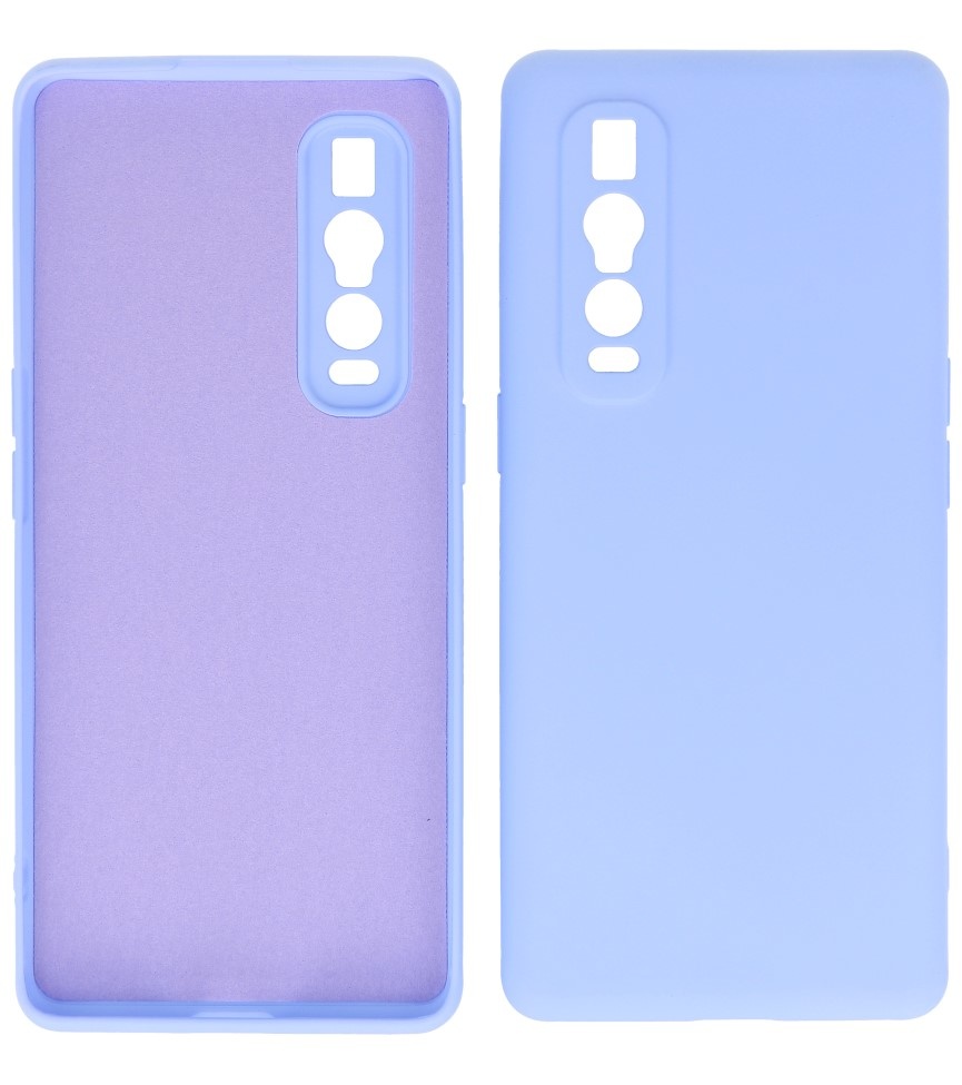 Custodia in TPU di colore moda spesso 2,0 mm per Oppo Find X2 Pro Purple