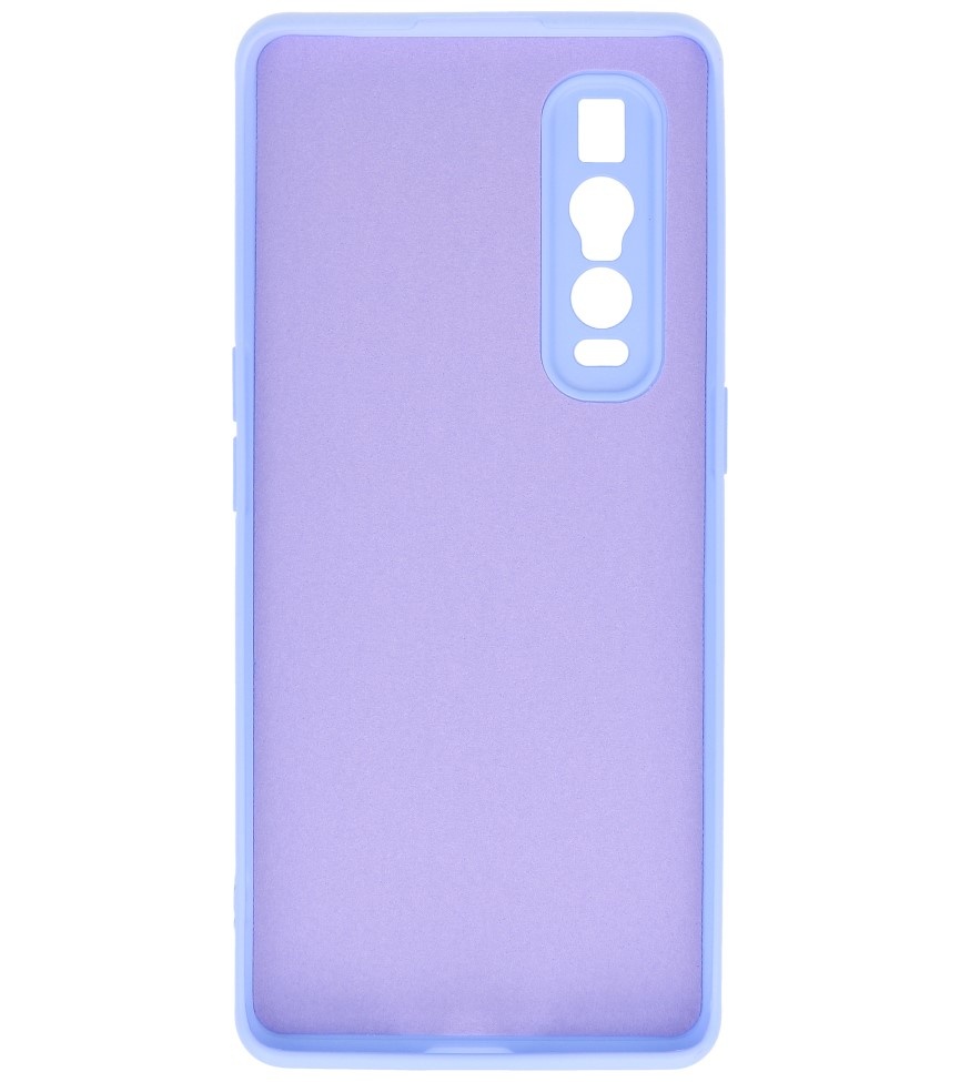 2.0mm Dikke Fashion Color TPU Hoesje voor Oppo Find X2 Pro Paars