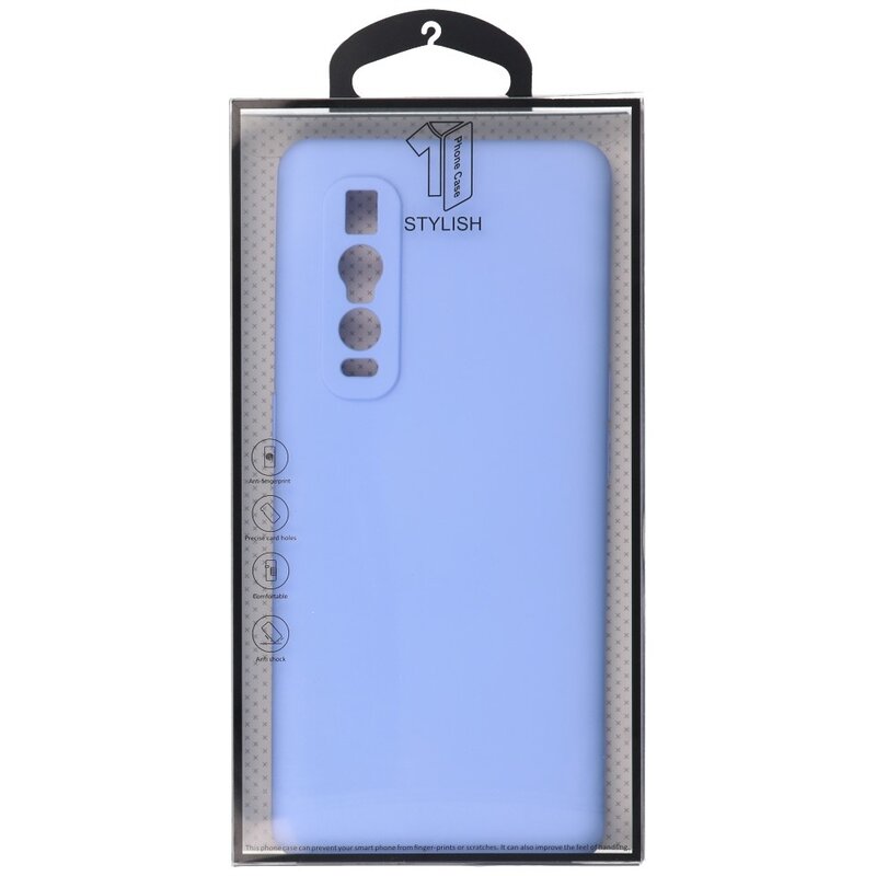 2.0mm Thick Fashion Color TPU Case for Oppo Find X2 Pro Purple