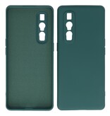 2,0 mm tyk mode farve TPU taske til Oppo Find X2 Pro mørkegrøn