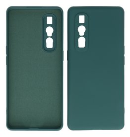 Custodia in TPU di colore moda spesso 2,0 mm Oppo Find X2 Pro verde scuro