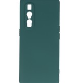 Estuche de TPU de color de moda grueso de 2.0 mm para Oppo Find X2 Pro Verde oscuro