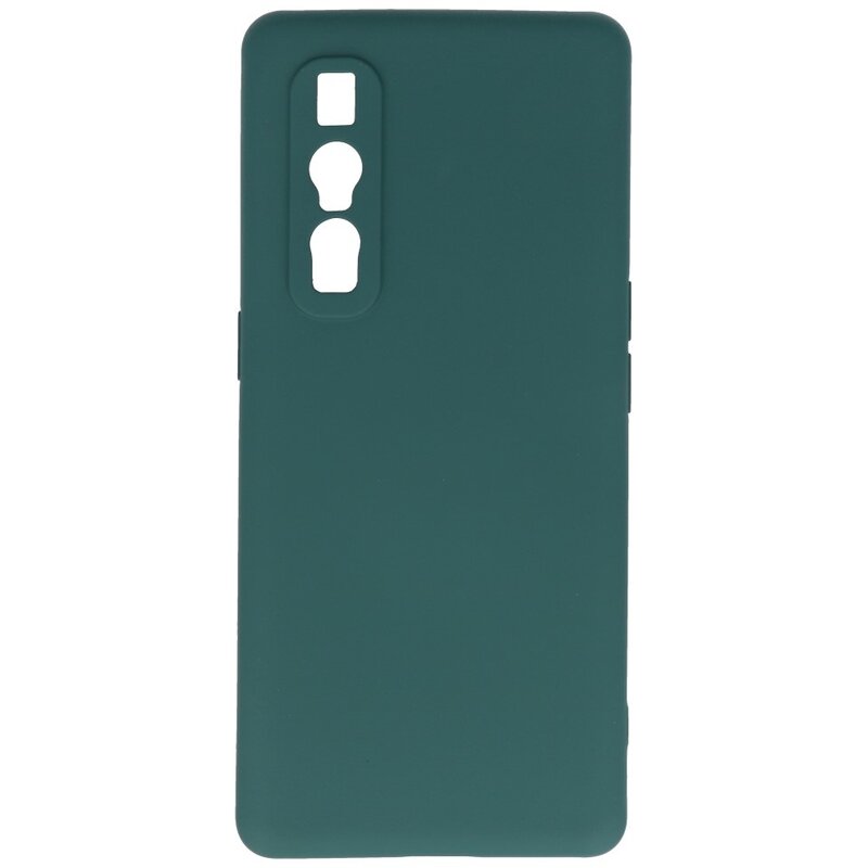 2,0 mm tyk mode farve TPU taske til Oppo Find X2 Pro mørkegrøn