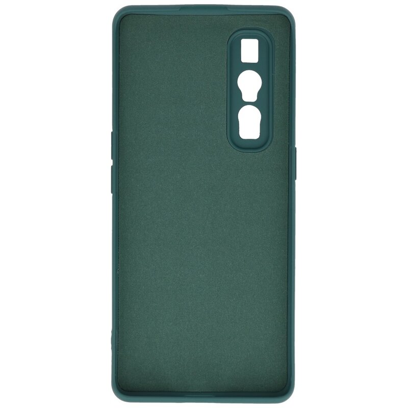 2,0 mm tyk mode farve TPU taske til Oppo Find X2 Pro mørkegrøn