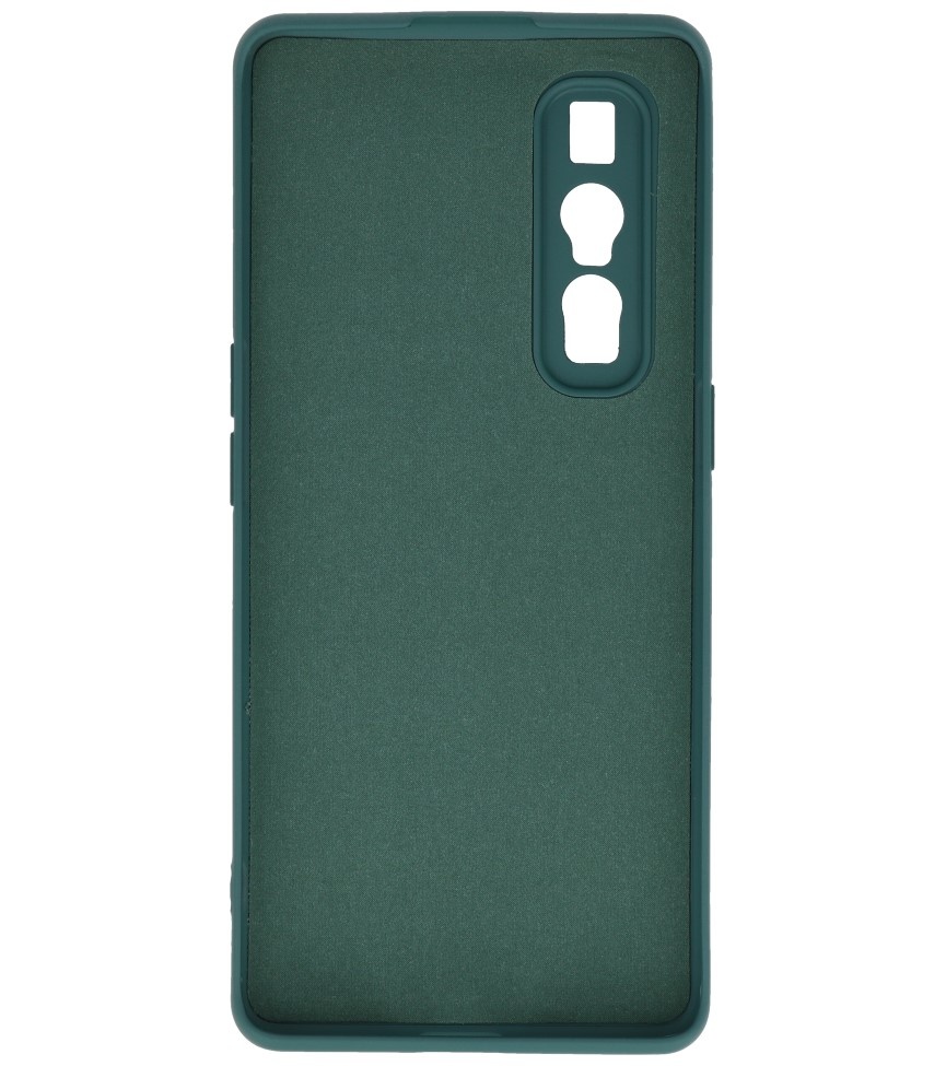 Estuche de TPU de color de moda grueso de 2.0 mm para Oppo Find X2 Pro Verde oscuro