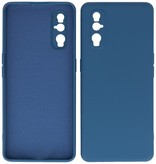 2.0mm Dikke Fashion Color TPU Hoesje voor Oppo Find X2 Navy