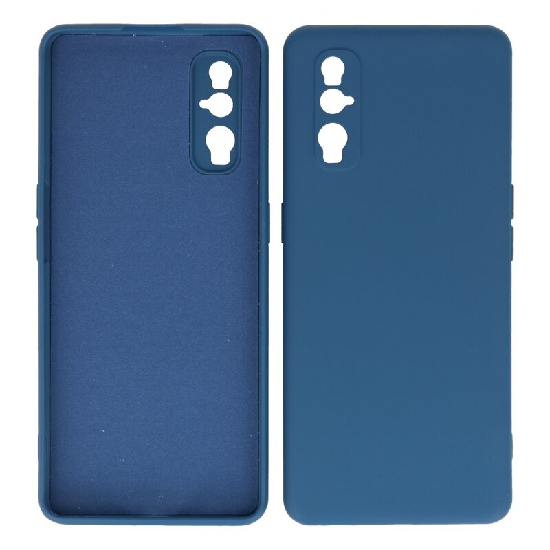 Custodia in TPU color moda spessa 2,0 mm per Oppo Find X2 Navy