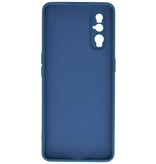 2,0 mm tyk mode farve TPU taske til Oppo Find X2 Navy