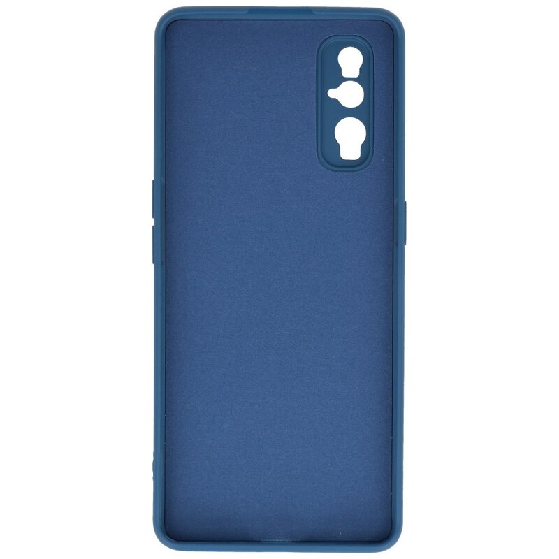 2,0 mm tyk mode farve TPU taske til Oppo Find X2 Navy