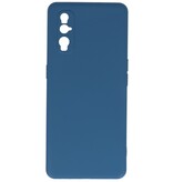 2,0 mm tyk mode farve TPU taske til Oppo Find X2 Navy