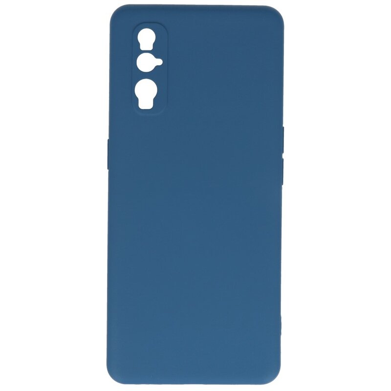 Custodia in TPU color moda spessa 2,0 mm per Oppo Find X2 Navy
