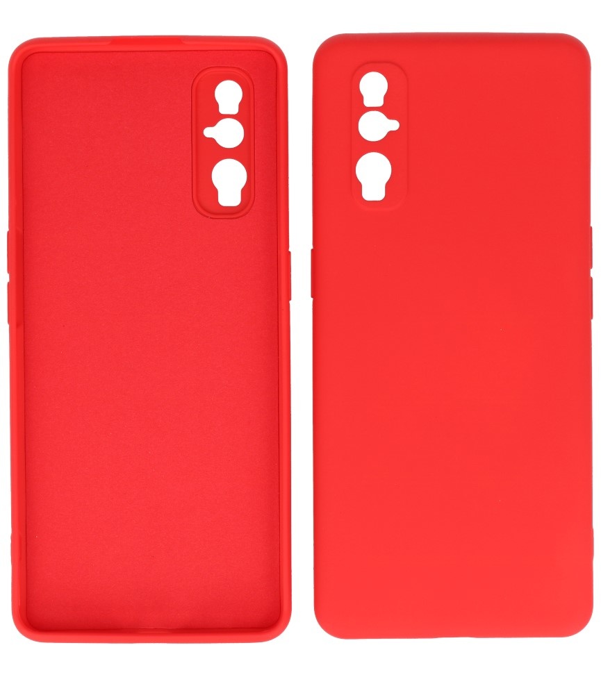 2.0mm Dikke Fashion Color TPU Hoesje voor Oppo Find X2 Rood