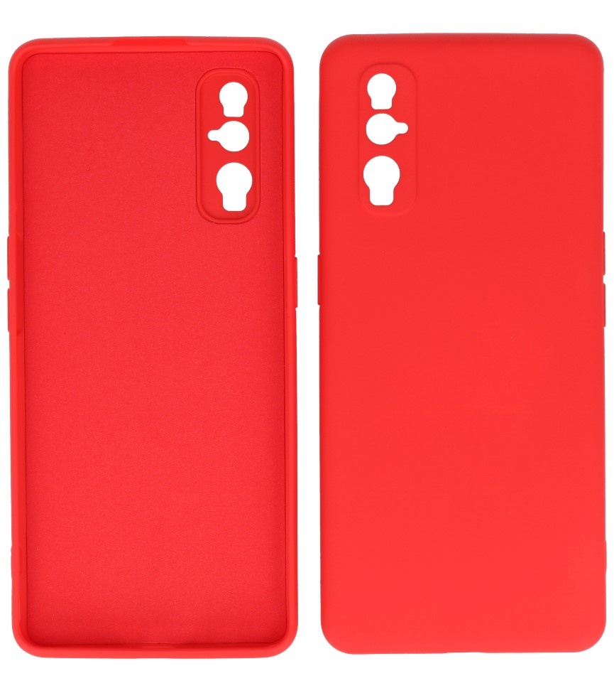 Coque en TPU couleur tendance de 2,0 mm d'épaisseur pour Oppo Find X2 Rouge