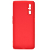 Estuche de TPU de color de moda de 2.0 mm de espesor para Oppo Find X2 Rojo