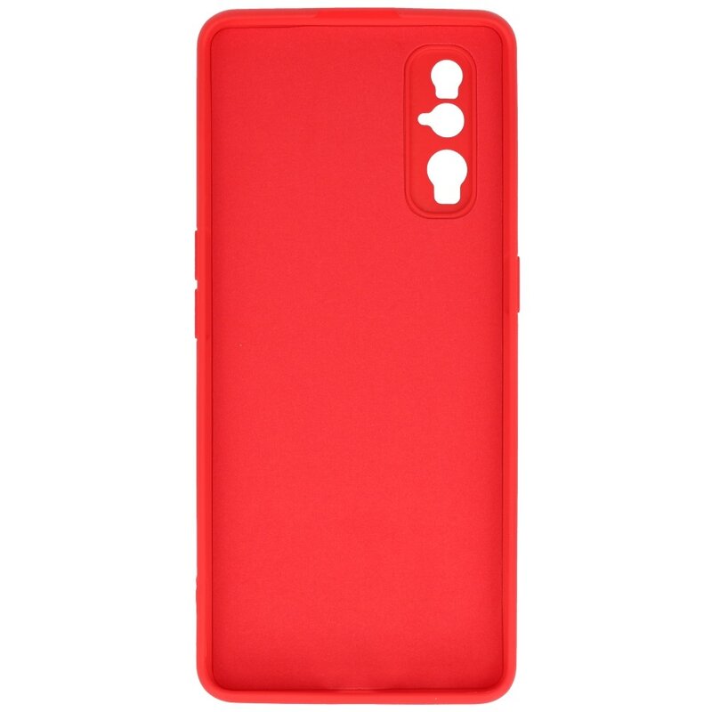 Estuche de TPU de color de moda de 2.0 mm de espesor para Oppo Find X2 Rojo