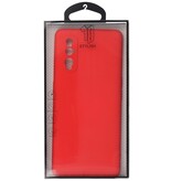 Estuche de TPU de color de moda de 2.0 mm de espesor para Oppo Find X2 Rojo