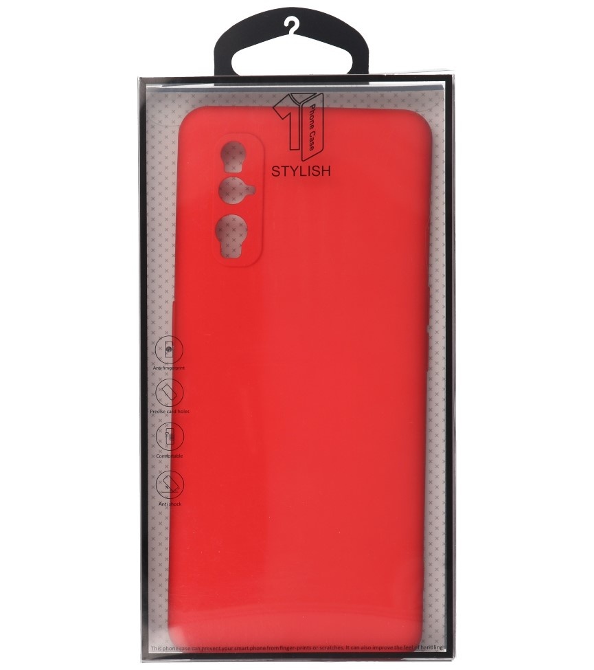 2.0mm Dikke Fashion Color TPU Hoesje voor Oppo Find X2 Rood