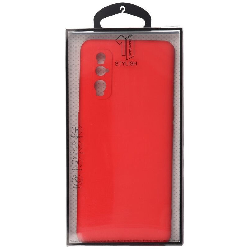 Custodia in TPU color moda spessa 2,0 mm per Oppo Find X2 Red