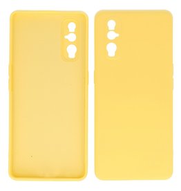 Boîtier en TPU couleur tendance de 2,0 mm d'épaisseur Oppo Find X2 jaune