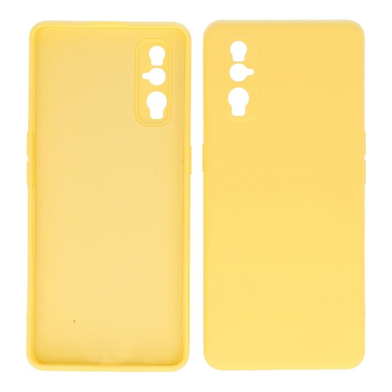 2,0 mm dickes TPU-Etui in Modefarbe für Oppo Find X2 Yellow