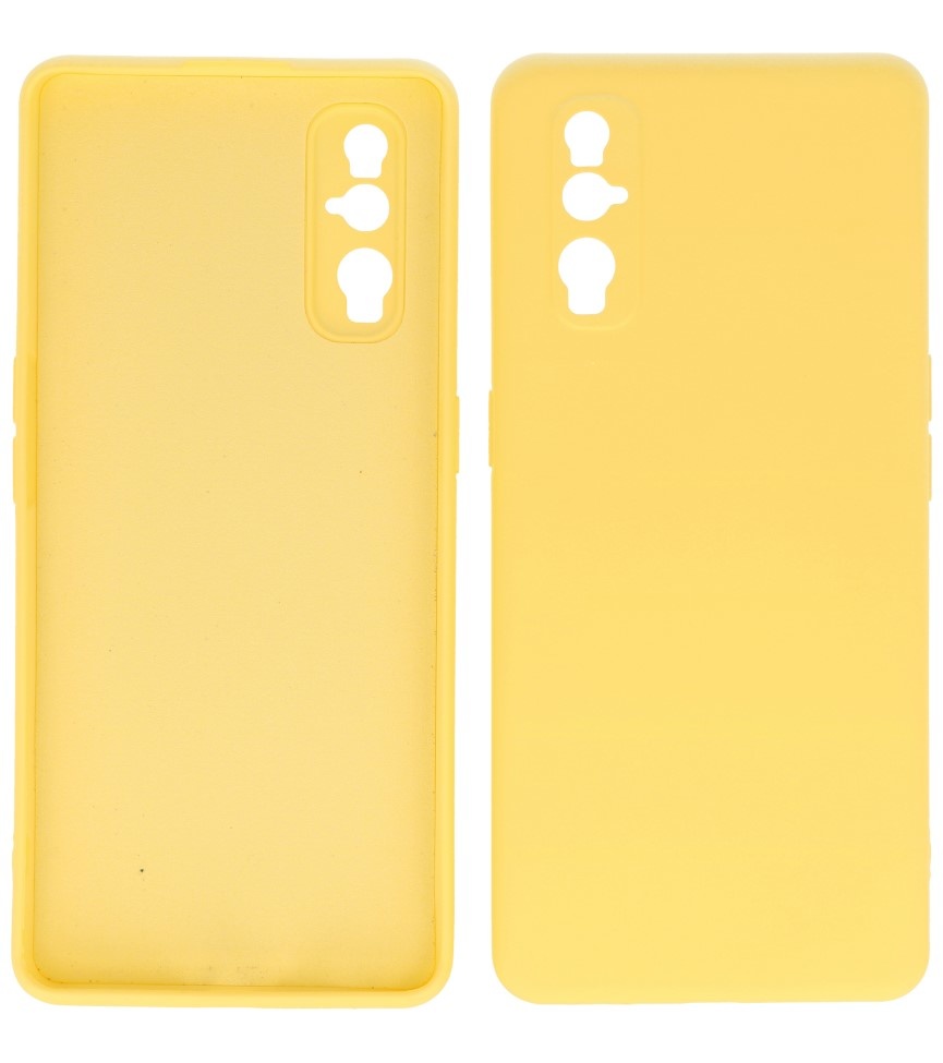 Carcasa de TPU de color de moda de 2.0 mm de espesor para Oppo Find X2 Amarillo